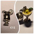 Bedels zilver 2 stuks cocktail glas * meer bedels te koop *, Overige merken, Ophalen of Verzenden, Zo goed als nieuw, 2 of 3 bedels