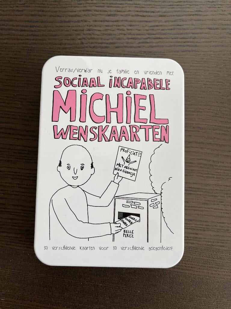 Incapabele Michiel wenskaarten in doos, Ophalen of Verzenden, Zo goed als nieuw, Overige