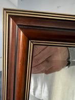 Spiegel met zeer mooie lijst accet geslepen, Antiek en Kunst, Ophalen of Verzenden, Rechthoekig