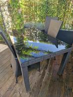 Tuintafel set, Tuin en Terras, Ophalen, 4 zitplaatsen, Gebruikt, Aluminium