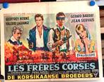 Filmposter Les frères Corses / De Korsikaanse broeders, Ophalen of Verzenden, Gebruikt, A1 t/m A3, Film en Tv