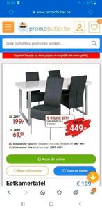 *Nieuw* Eettafel met 4 stoelen voor maar 200 euro!, Huis en Inrichting, Complete eetkamers, Ophalen of Verzenden, Nieuw
