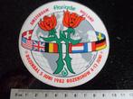 sticker floriade 1982 amsterdam rozenbal rozenshow logo eu, Verzenden, Zo goed als nieuw, Bedrijf of Vereniging