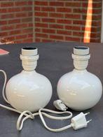 Prachtige retro Lampenvoetjes Tafellamp schemerlamp wit 2 st, Ophalen of Verzenden, Nieuw, Retro, Minder dan 50 cm