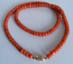 Ketting van bloedkoraal met een mooi bewerkt gouden slot, Sieraden, Tassen en Uiterlijk, Antieke sieraden, Verzenden, Goud, Ketting