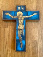 Vintage Tegel Kruisbeeld Jezus INRI - Religieus Antiek Decor, Antiek en Kunst, Antiek | Religie, Ophalen