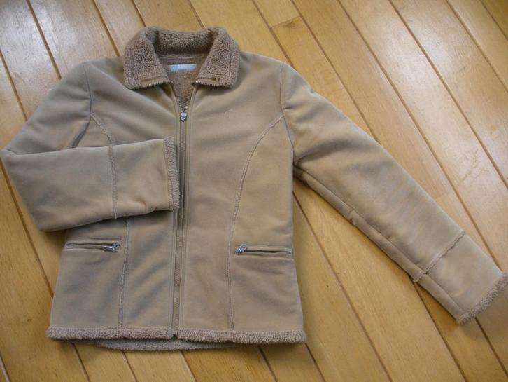 B.S.C. by Max jack jas zand suède borg maat S, Kleding | Dames, Jassen | Winter, Zo goed als nieuw, Maat 38/40 (M), Beige, Ophalen of Verzenden
