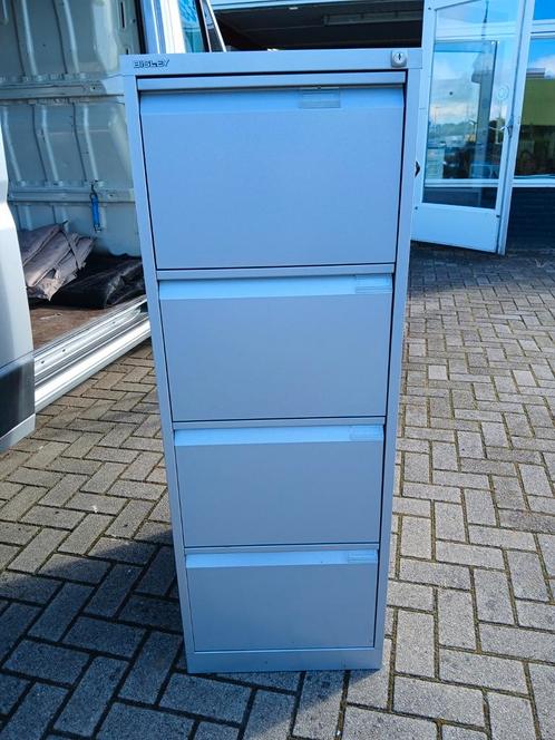 Stalen ladenkast Bisley, Huis en Inrichting, Kasten | Ladekasten, Gebruikt, 100 tot 150 cm, 25 tot 50 cm, Metaal, 3 of 4 laden