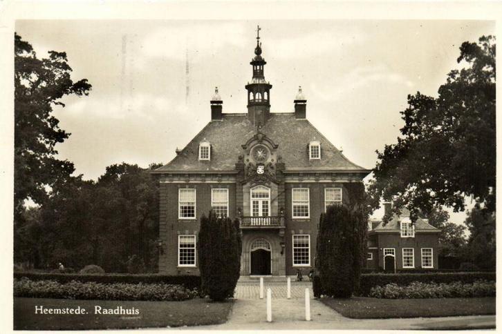 Heemstede, Raadhuis - 1953 gelopen, Verzamelen, Ansichtkaarten | Nederland, Ongelopen, Noord-Holland, Voor 1920, Ophalen of Verzenden