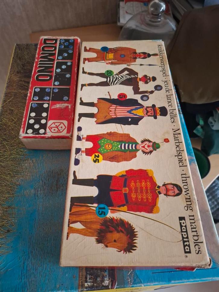 Knikkerspel met knikkers, Verzamelen, Speelgoed, Gebruikt, Ophalen of Verzenden