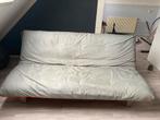 Gratis afhalen IKEA slaapbank grijs met oranje accenten, Huis en Inrichting, Tweepersoons, Zo goed als nieuw, Grijs, 140 cm