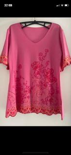 Roze Tuniek met Bloemmotief, Maat 38/40 (M), Ophalen of Verzenden, Zo goed als nieuw, Korte mouw