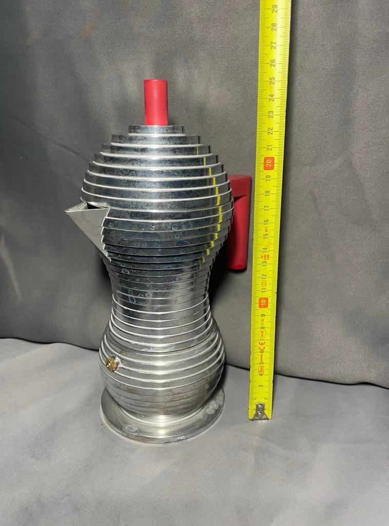 Percolator Alessi Pulcina Red 6-Kops Inductie - 26cm, Ophalen of Verzenden, Gebruikt