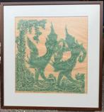 Thaise schilderij op rijstpapier, Ophalen