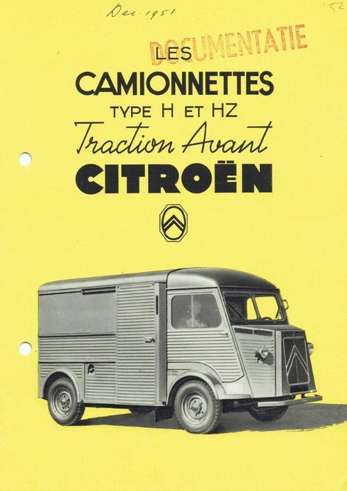 Folder Citroën H en HZ Camionnettes (Franse uitgave - 1951), Boeken, Auto's | Folders en Tijdschriften, Gelezen, Citroën, Verzenden