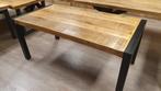 Mangohouten eettafel met n-poten, 180x90cm, Huis en Inrichting, Tafels | Eettafels, Nieuw, Vijf personen of meer, Metaal, 150 tot 200 cm