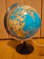 Vintage Verlichte Wereldbol Globe, Ophalen of Verzenden, Verlicht, Gebruikt