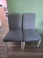 2 eetkamerstoelen, Huis en Inrichting, Stoelen, Ophalen, Twee, Zo goed als nieuw, Grijs