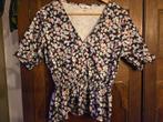 Bloemen blouse Melting Stockholm Maat M, Kleding | Dames, Blouses en Tunieken, Maat 38/40 (M), Zwart, Ophalen of Verzenden, Zo goed als nieuw