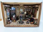 Miniatuur - kijkkast - Heren kledingwinkel incl. verlichting, Ophalen of Verzenden