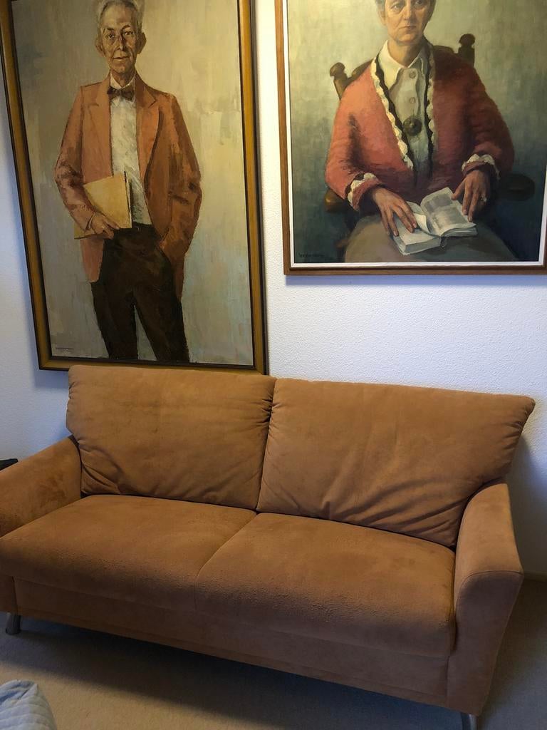 Leolux 2zits bank, Ophalen, Zo goed als nieuw, 75 tot 100 cm, Tweepersoons