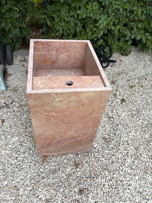 Roze Marmeren Design Wasbak, Huis en Inrichting, Badkamer | Badkamermeubels, Gebruikt, Wasbak of Wastafel, Minder dan 100 cm, Minder dan 50 cm