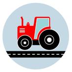 Muursticker Sticker Cirkel Tractor Designed4Kids, Nieuw, Ophalen of Verzenden, Wanddecoratie