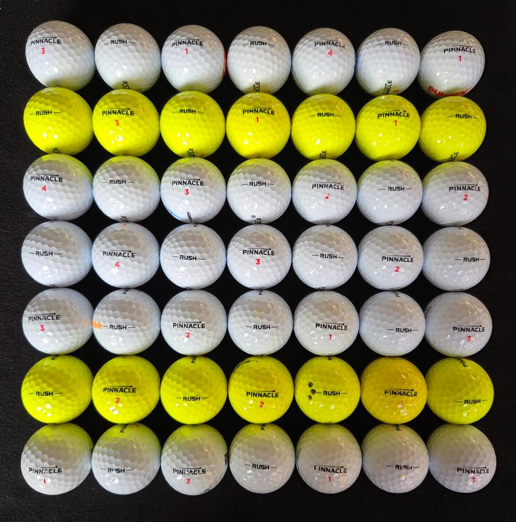 49 stuks mooie Pinnacle RUSH golfballen, Ophalen of Verzenden, Zo goed als nieuw, Bal(len)
