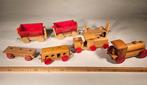 Houten Treintjes Verzameling - Jaren '50, Kinderen en Baby's, Speelgoed | Houten speelgoed, Ophalen of Verzenden