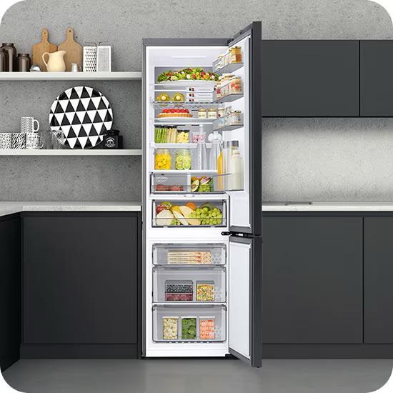 Samsung RB34C605CB1/EF Koel-vriescombinatie No-Frost, Witgoed en Apparatuur, Koelkasten en IJskasten, Zo goed als nieuw, Met vriesvak