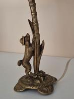 Vintage brons/koper Tafellamp met Hond, Ophalen of Verzenden