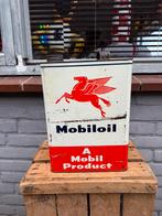Groot Mobiloil 5 liter olieblik, Verzamelen, Gebruikt, ., ., .