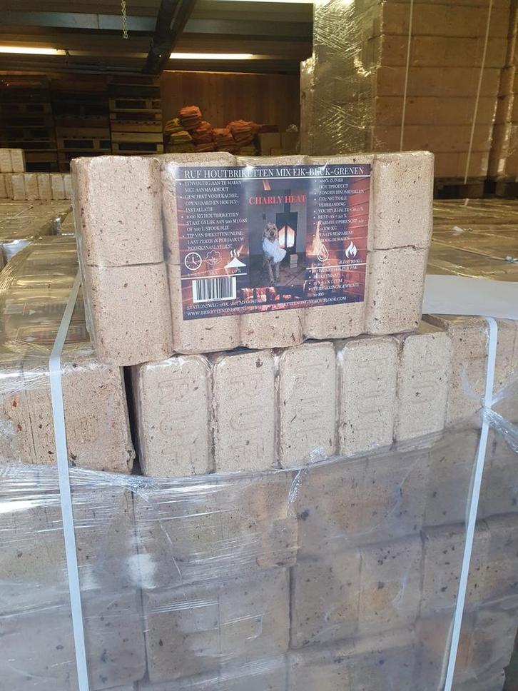 RUF houtbriketten 48x10 kg afgehaald €189,00, Tuin en Terras, Haardhout, Blokken, 6 m³ of meer, Ophalen