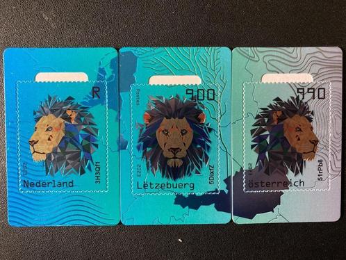 Setje cryptozegels Leeuw uit drie landen, kleur zwart, Postzegels en Munten, Postzegels | Nederland, Postfris, Na 1940, Verzenden