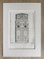 1877, Originele Gravure - Haussmann Deur Architectuur Parijs, Verzenden