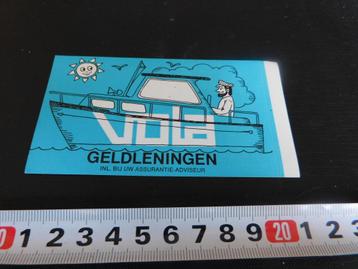 sticker Geldleningen VOLA schip boot  beschikbaar voor biedingen