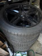 Zwarte 18” velgen met goede Continental banden, Auto-onderdelen, Banden en Velgen, 18 inch, 225 mm, Winterbanden, Ophalen of Verzenden