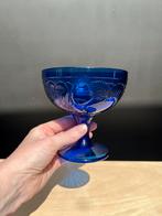 Kobalt blauwe ijscoupe, Huis en Inrichting, Keuken | Servies, Glas of Glazen, Ophalen of Verzenden, Overige stijlen, Glas