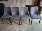 4 grijze eetkamer stoelen, Huis en Inrichting, Stoelen, Ophalen, Gebruikt, Grijs