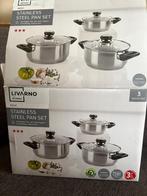 Nieuwe pannenset, Huis en Inrichting, Keuken | Potten en Pannen, Verzenden, Nieuw, Rvs, Keramische plaat