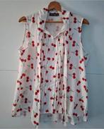Frisse witte blouse met kersmotief Perla Nera maat M 40/42, Kleding | Dames, Blouses en Tunieken, Maat 38/40 (M), Wit, Perla nera