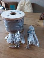 Kabel rvs 4,0mm, 90m lang, 8x eindstuk, 4x spanner, Doe-het-zelf en Verbouw, Ophalen of Verzenden, Nieuw, Overige typen, Rvs