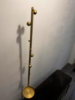 Grijs velvet bankje met kapstok goudkleurig, Huis en Inrichting, Woonaccessoires | Kapstokken, Zo goed als nieuw, Minder dan 100 cm