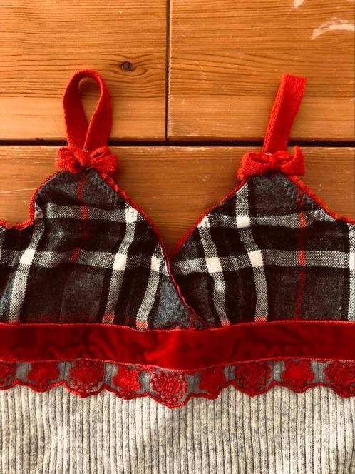Erg mooi grijs met rood gedetailleerd wollen Monnalisa topje, Kinderen en Baby's, Kinderkleding | Maat 104, Zo goed als nieuw