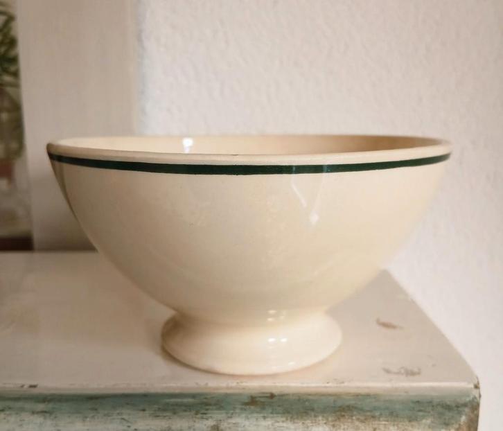 oude spoelkom groen randje, Antiek en Kunst, Antiek | Servies los, Ophalen of Verzenden