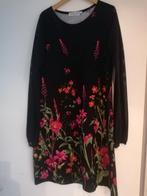 Vintage chic mooi gebloemd kort jurkje/ maat s/OPRUIMING, Kleding | Dames, Verzenden, Zwart, Zo goed als nieuw, Maat 36 (S)