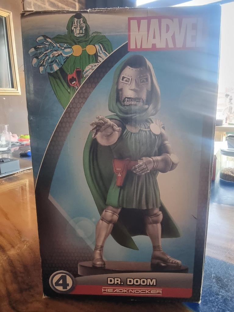 Dr. Doom Headknocker Statue - Marvel, Ophalen of Verzenden, Zo goed als nieuw, Film, Beeldje, Replica of Model