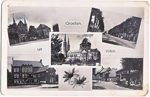 Uden. groeten uit - 5-vensterkaart 1956., Verzamelen, Ansichtkaarten | Nederland, Gelopen, Noord-Brabant, 1940 tot 1960, Verzenden