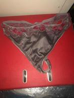 Grijze String met Kant, Kleding | Dames, Ondergoed en Lingerie, Miriale, Ophalen of Verzenden, Grijs, String