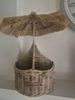 Riviera Maison Bestekbak / Mand met Parasol, Ophalen, Mand, Rond, Zo goed als nieuw